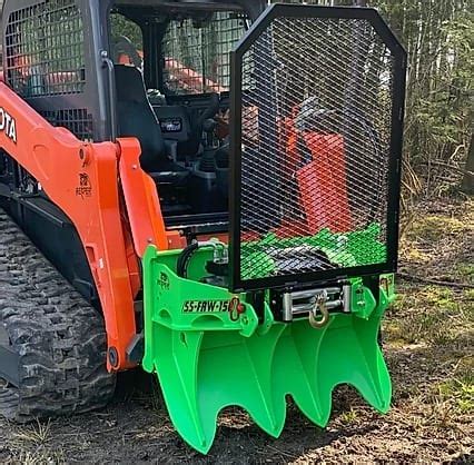 3 ton skid steer logging winch|forestry winch reaper attachment.